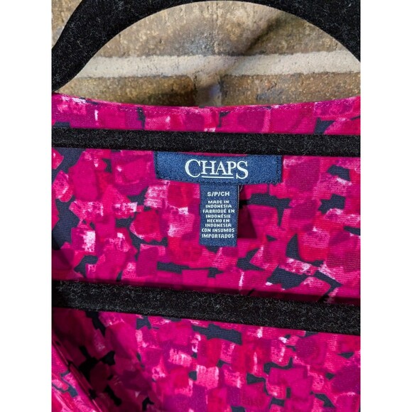 NWT Chaps Womand Geometric Print Magenta Dress Size Small Business Work Party - Picture 3 of 4